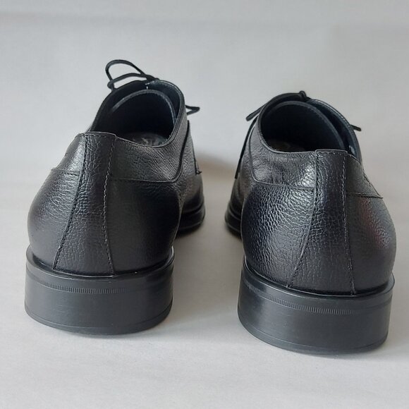 Salvatore Ferragamo Men Oxford Shoes Size 13 Black Leather Comfy Lace-up Loafers main image 9